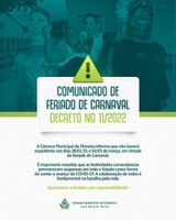 COMUNICADO DE FERIADO DE CARNAVAL 