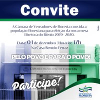 CONVITE PARA ELEIÇÃO DA MESA DIRETORA - BIÊNIO 2019-2020
