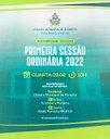 PRIMEIRA SESSÃO ORDINÁRIA DE 2022 ACONTECERÁ AMANHÃ 